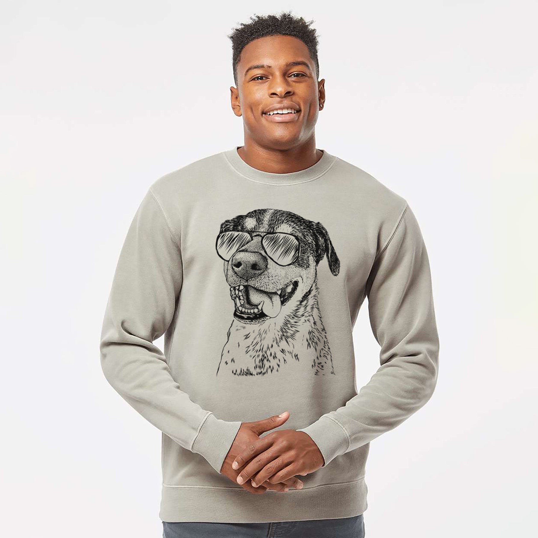 Aviator Gerti the Mixed Breed - Unisex Pigment Dyed Crew Sweatshirt