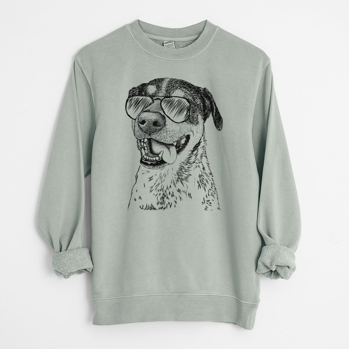 Aviator Gerti the Mixed Breed - Unisex Pigment Dyed Crew Sweatshirt