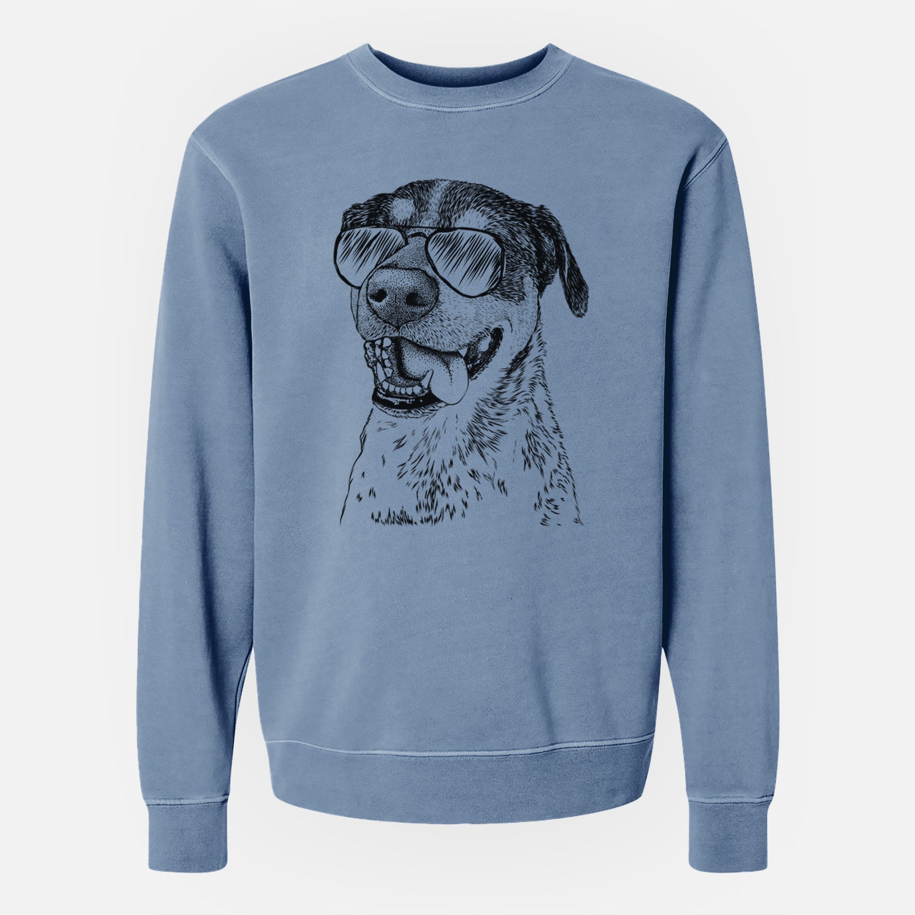 Aviator Gerti the Mixed Breed - Unisex Pigment Dyed Crew Sweatshirt