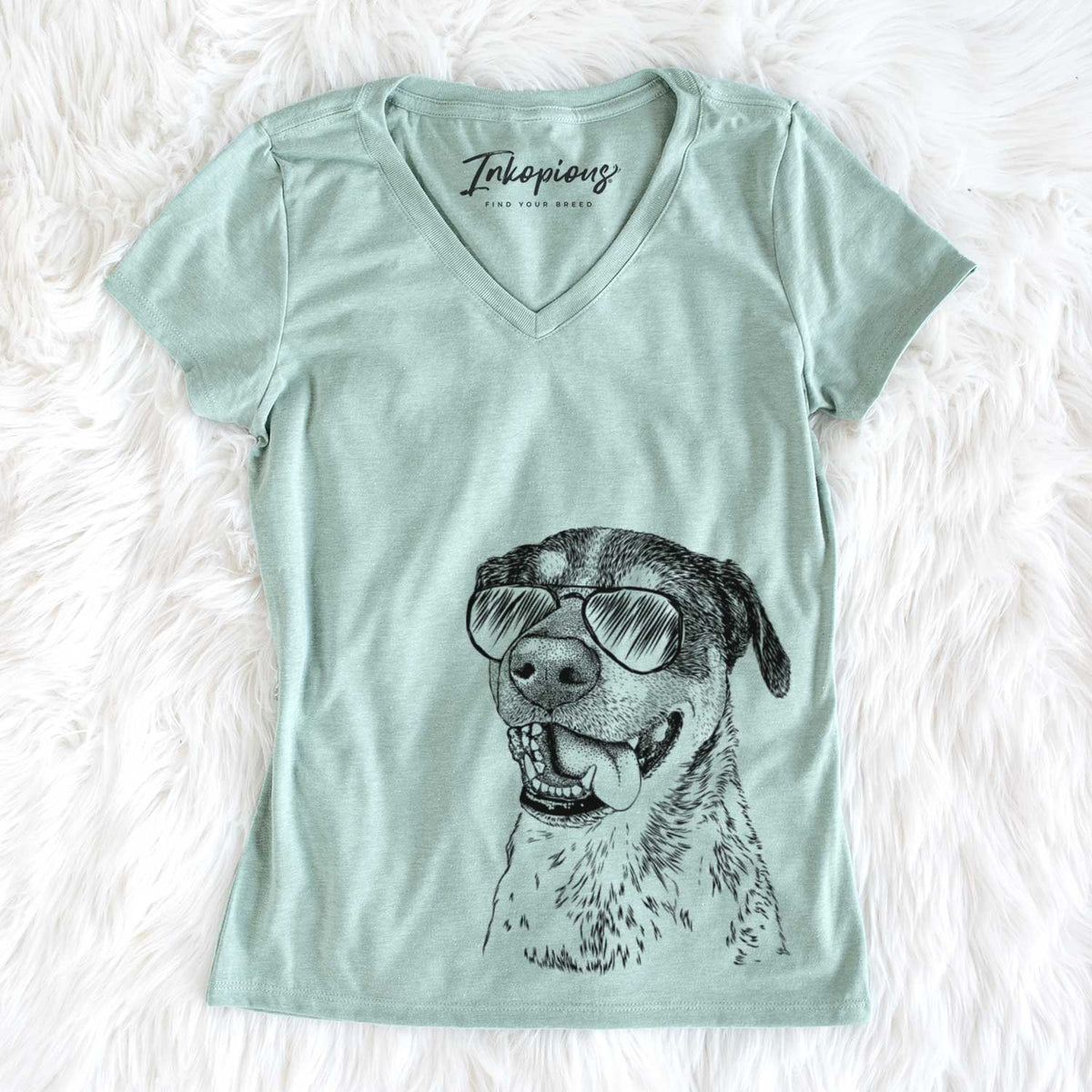 Aviator Gerti the Mixed Breed - Women's V-neck Shirt