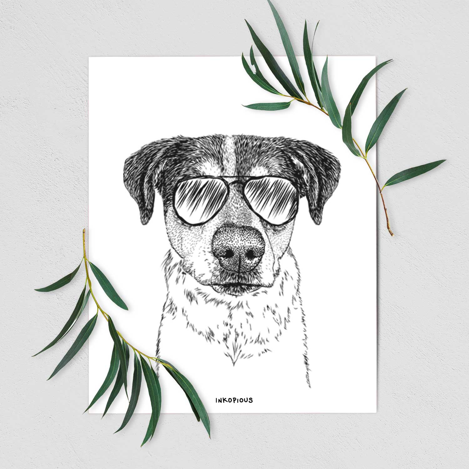 Gertrude the Mixed Breed Art Print