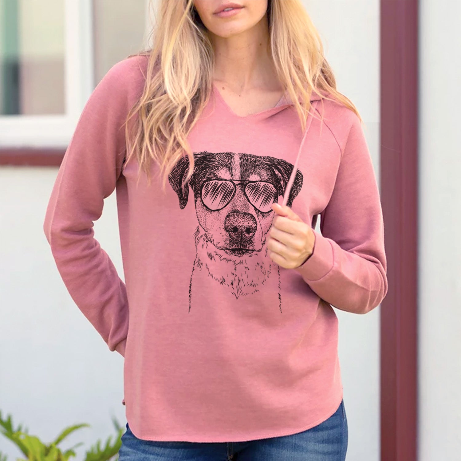 Aviator Gertrude the Mixed Breed - Cali Wave Hooded Sweatshirt