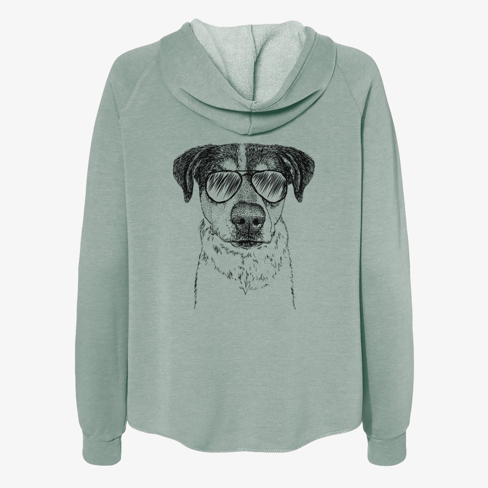 Gertrude the Mixed Breed - Women's Cali Wave Zip-Up Sweatshirt