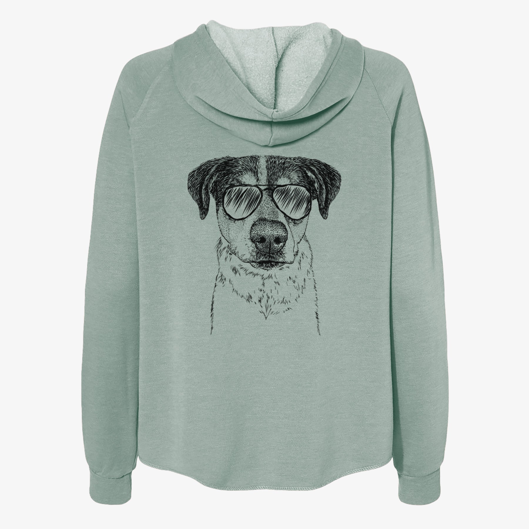 Gertrude the Mixed Breed - Women's Cali Wave Zip-Up Sweatshirt