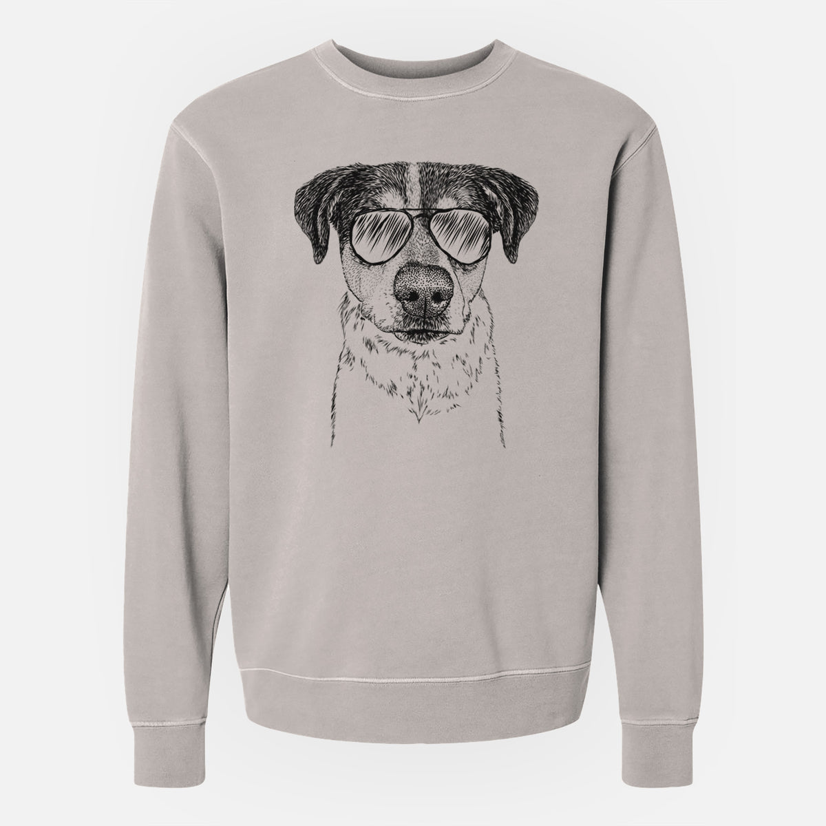 Aviator Gertrude the Mixed Breed - Unisex Pigment Dyed Crew Sweatshirt