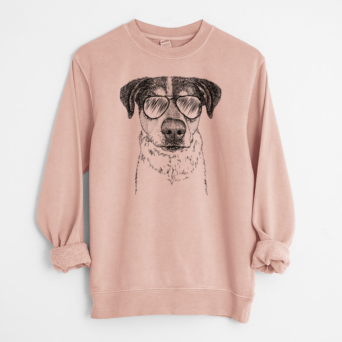 Aviator Gertrude the Mixed Breed - Unisex Pigment Dyed Crew Sweatshirt