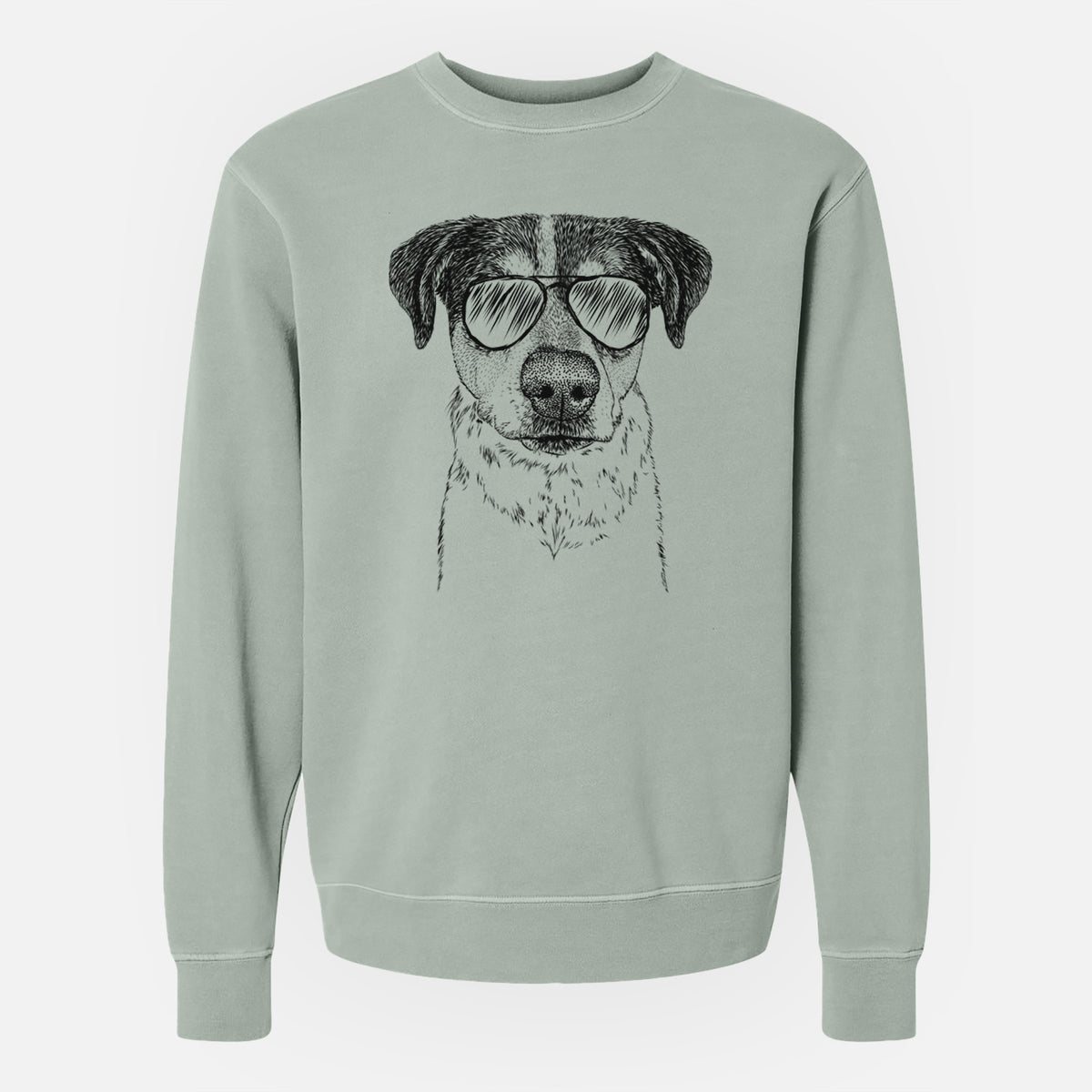 Aviator Gertrude the Mixed Breed - Unisex Pigment Dyed Crew Sweatshirt