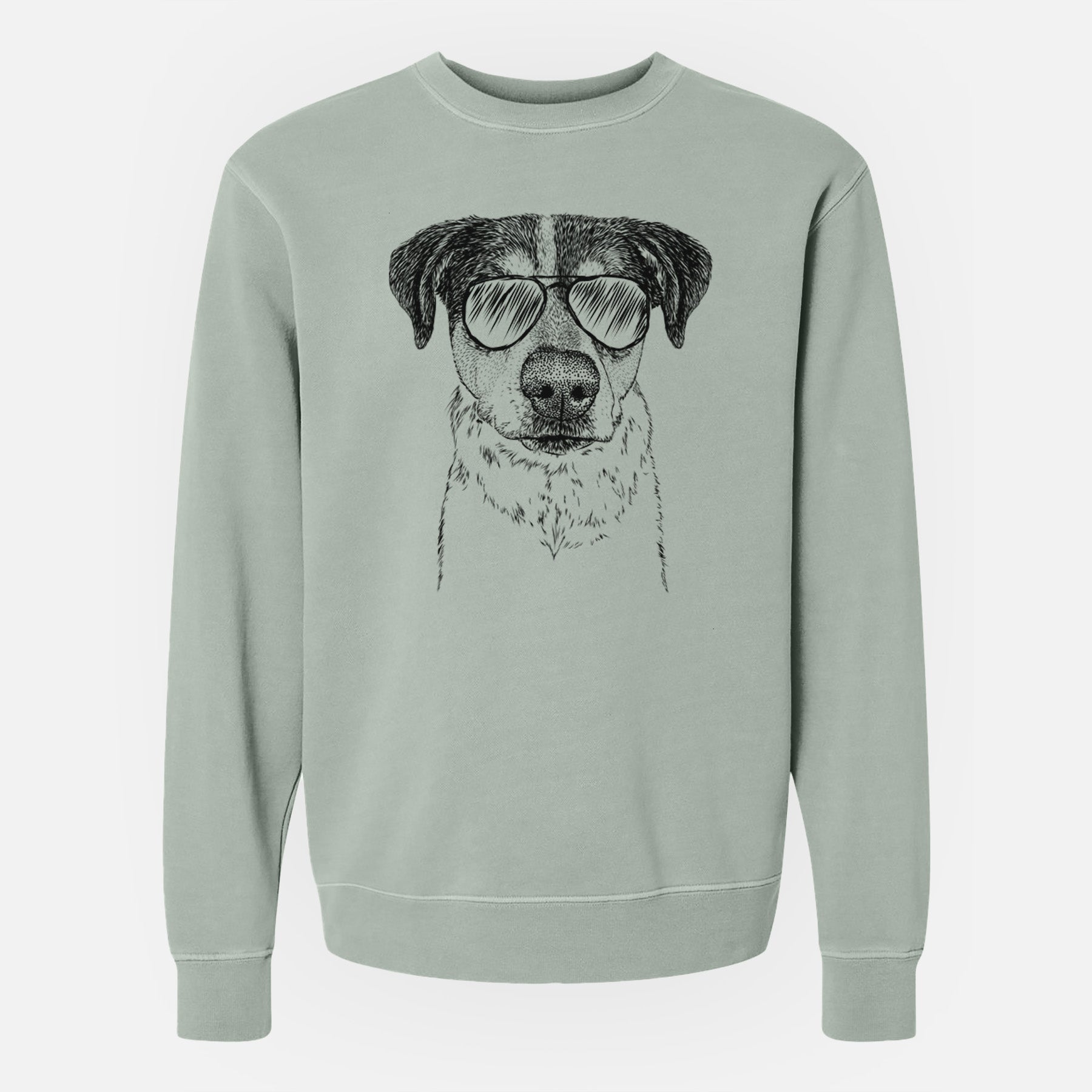 Aviator Gertrude the Mixed Breed - Unisex Pigment Dyed Crew Sweatshirt