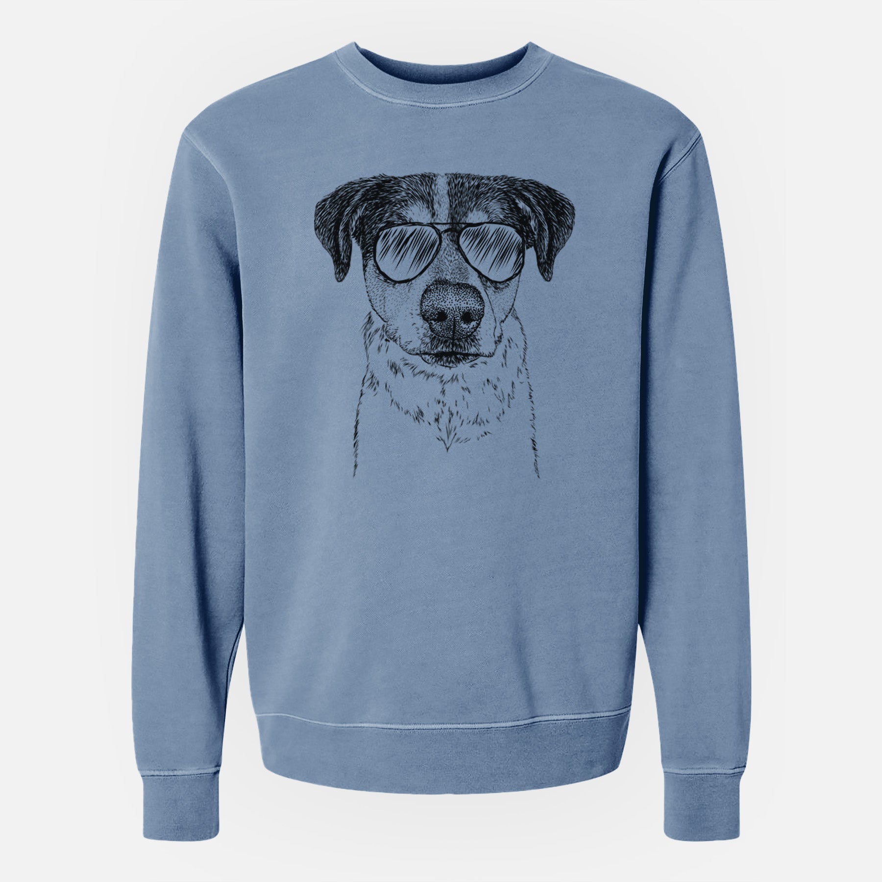 Aviator Gertrude the Mixed Breed - Unisex Pigment Dyed Crew Sweatshirt