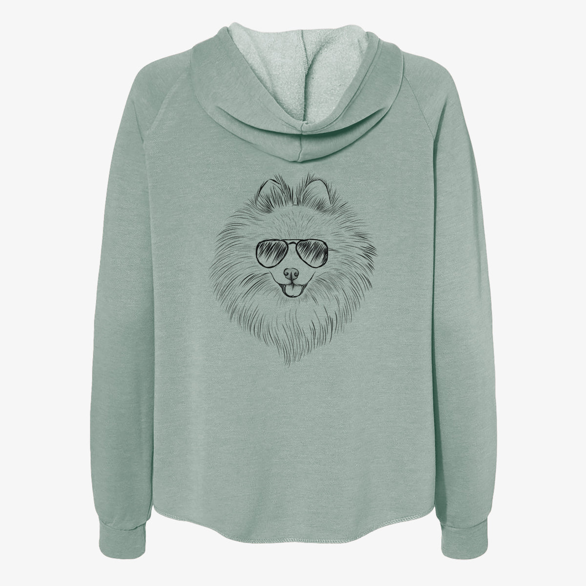 GiGi the Pomeranian - Women's Cali Wave Zip-Up Sweatshirt