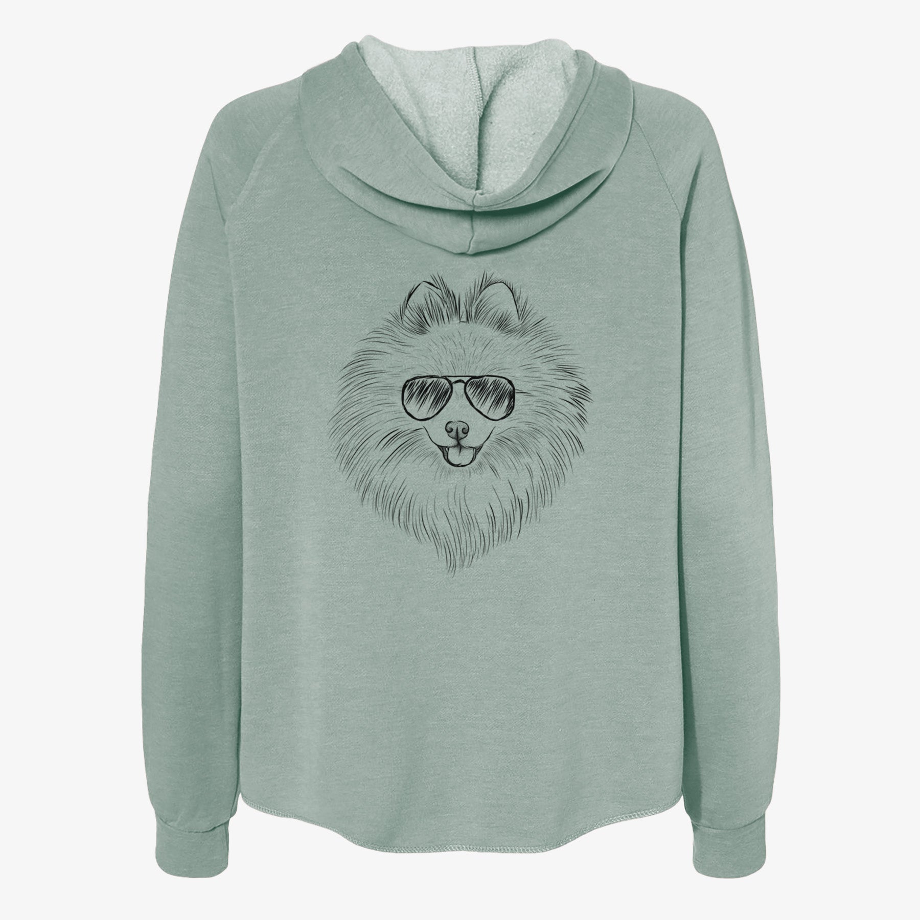 GiGi the Pomeranian - Women's Cali Wave Zip-Up Sweatshirt