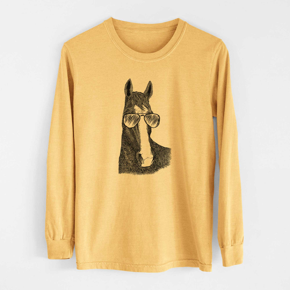 Aviators Gibson the Tennessee Walking Horse - Heavyweight 100% Cotton Long Sleeve