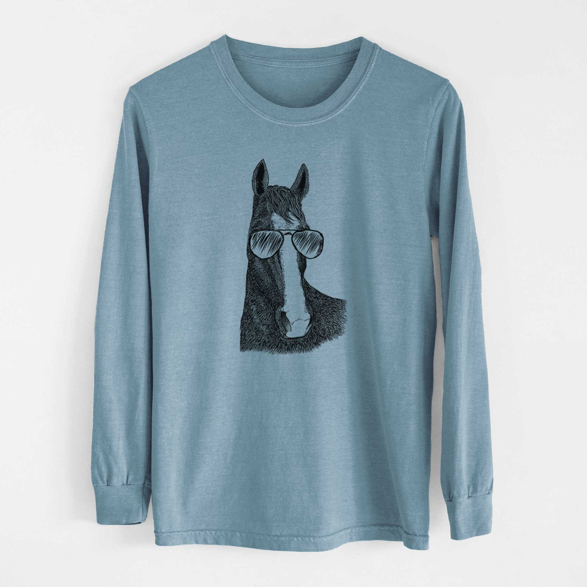 Aviators Gibson the Tennessee Walking Horse - Heavyweight 100% Cotton Long Sleeve