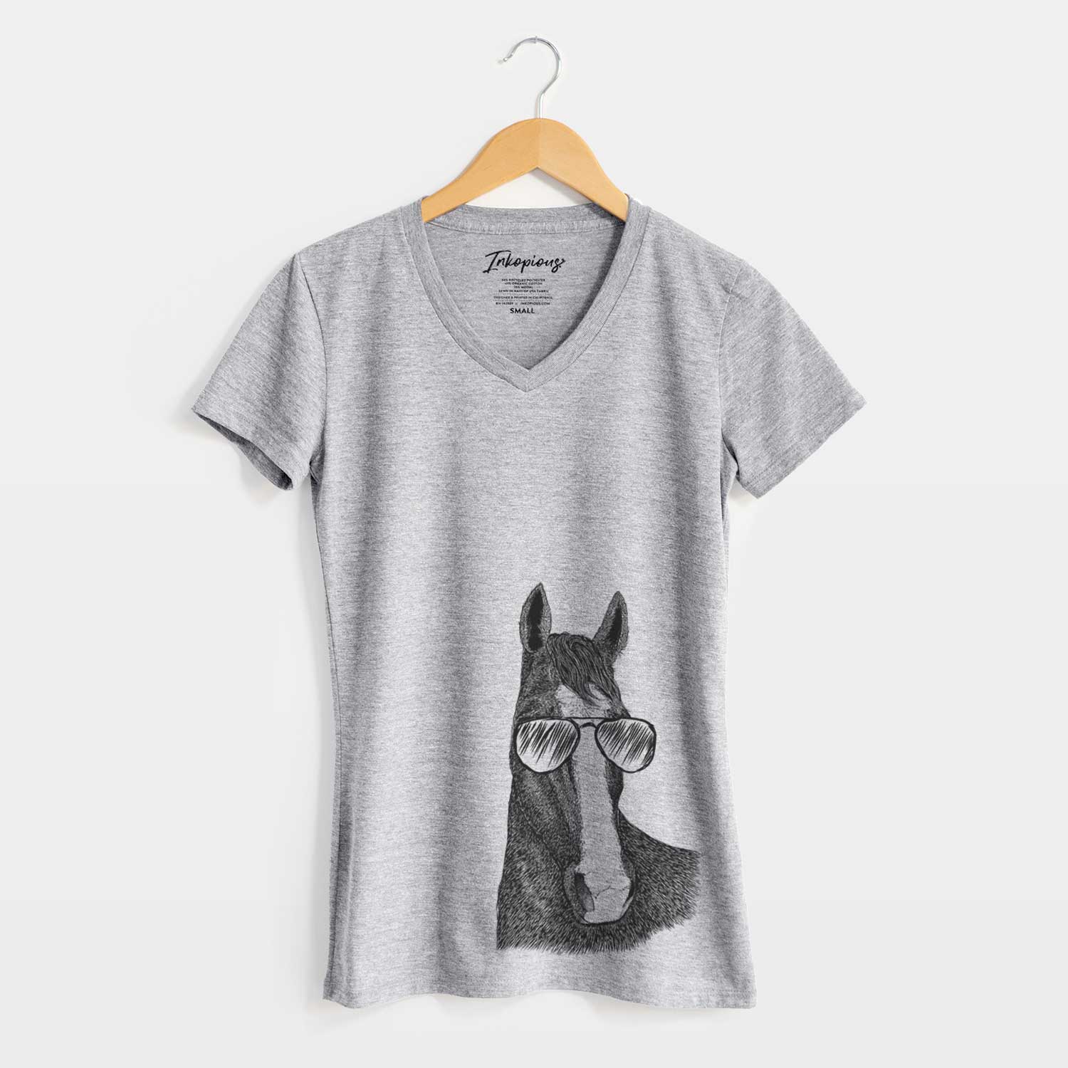 Aviator Gibson the Tennessee Walking Horse - Women's V-neck Shirt