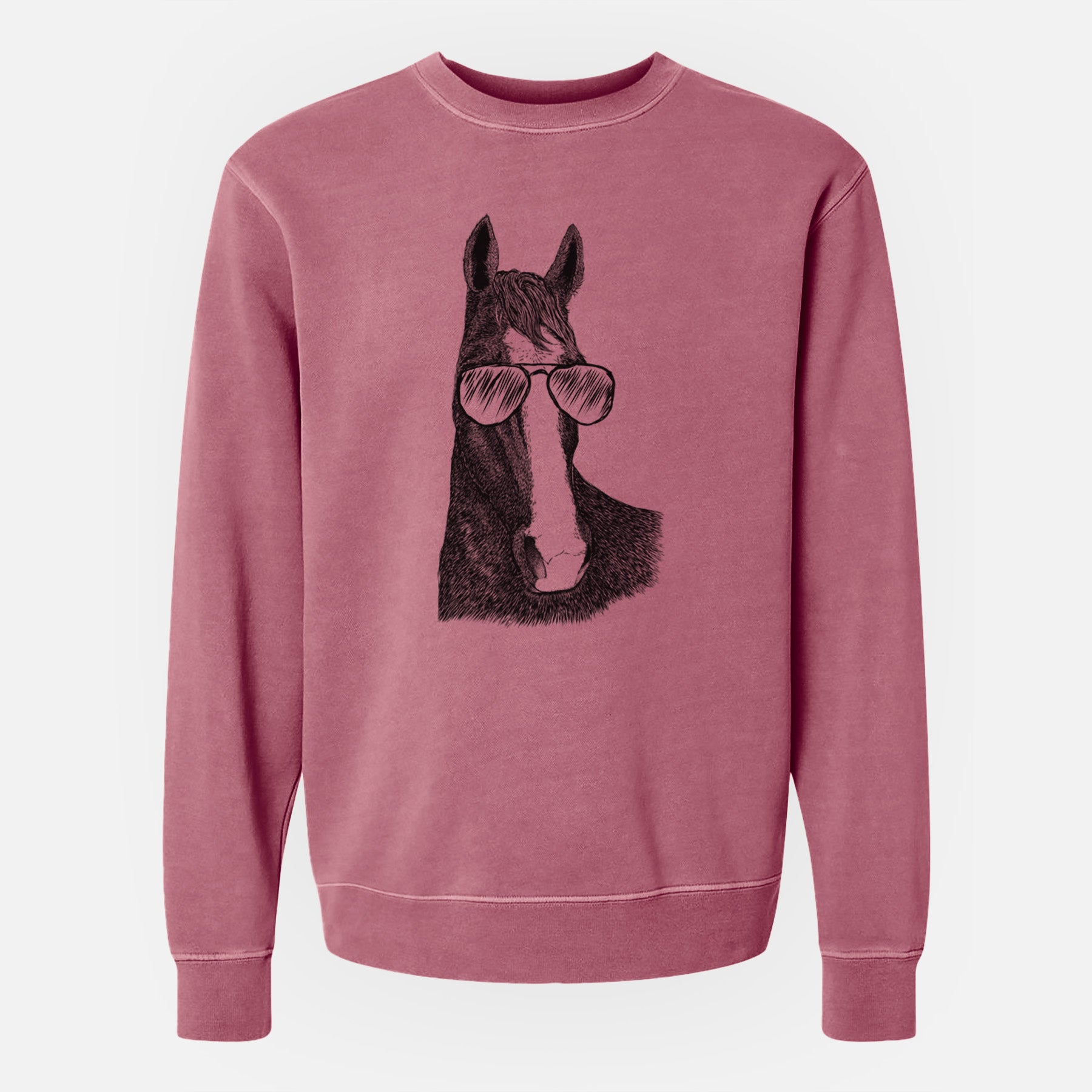 Aviator Gibson the Tennessee Walking Horse - Unisex Pigment Dyed Crew Sweatshirt