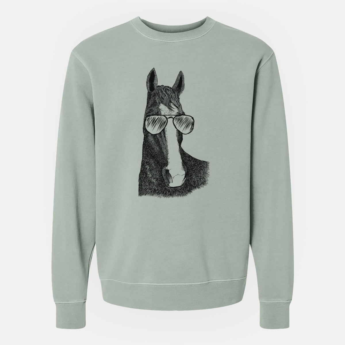 Aviator Gibson the Tennessee Walking Horse - Unisex Pigment Dyed Crew Sweatshirt