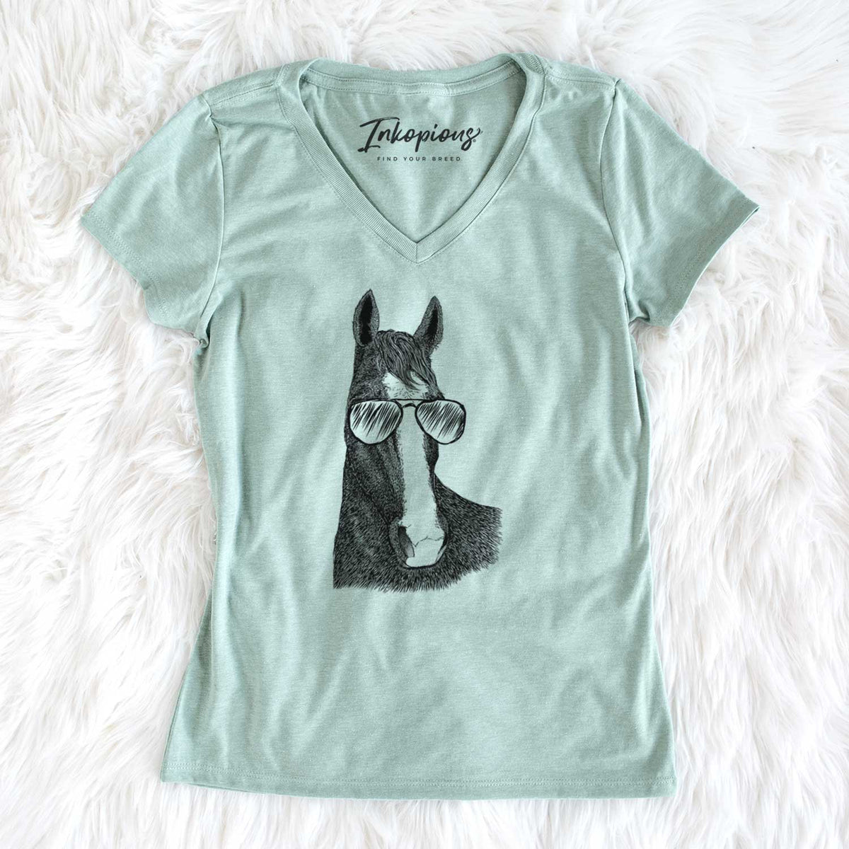 Aviator Gibson the Tennessee Walking Horse - Women's V-neck Shirt