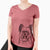 Aviator Gideon the Skye Terrier - Women's V-neck Shirt