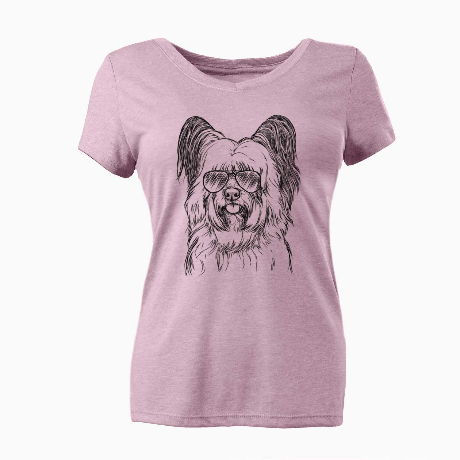 Aviator Gideon the Skye Terrier - Women's V-neck Shirt