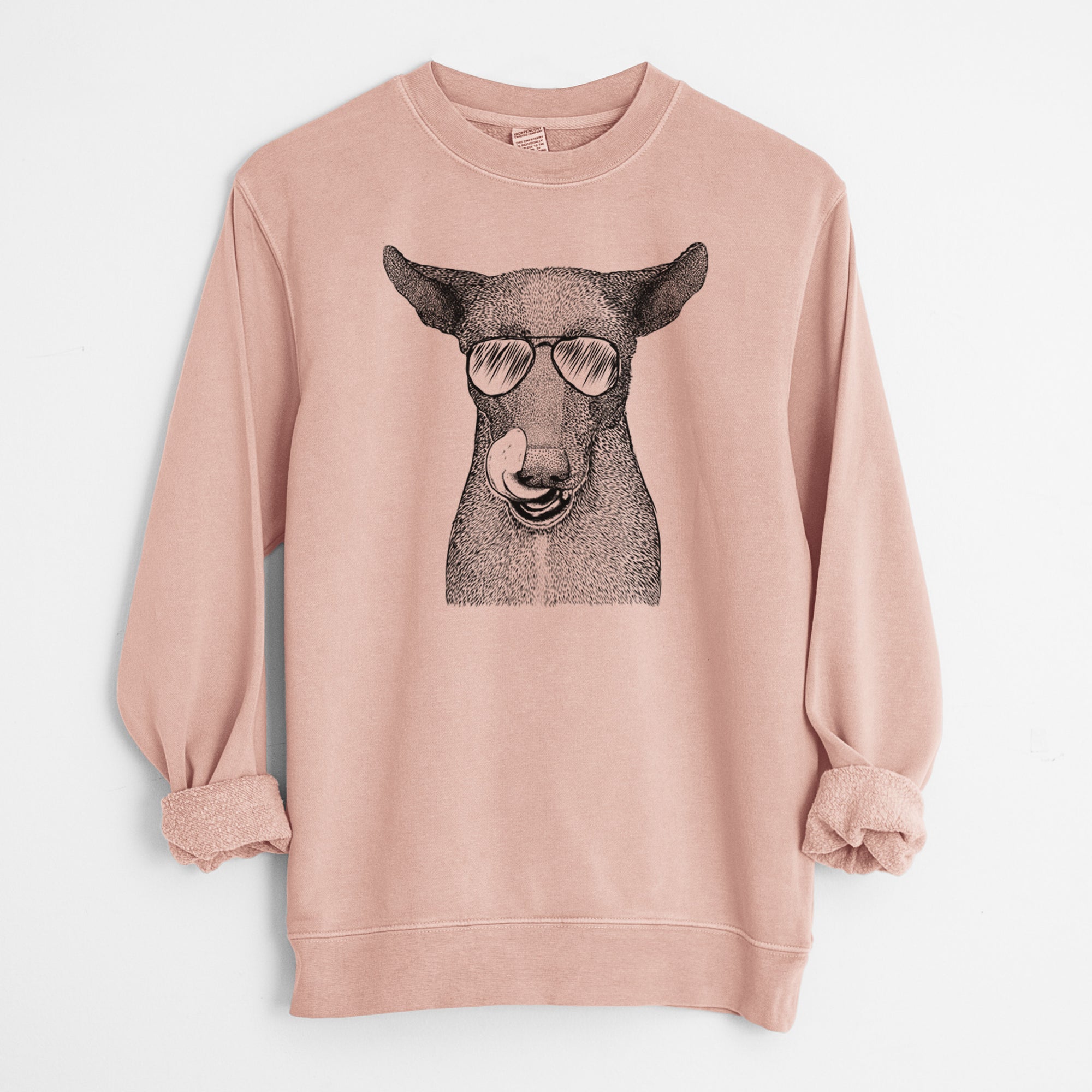 Aviator Gidget the Mexican Street Dog - Unisex Pigment Dyed Crew Sweatshirt