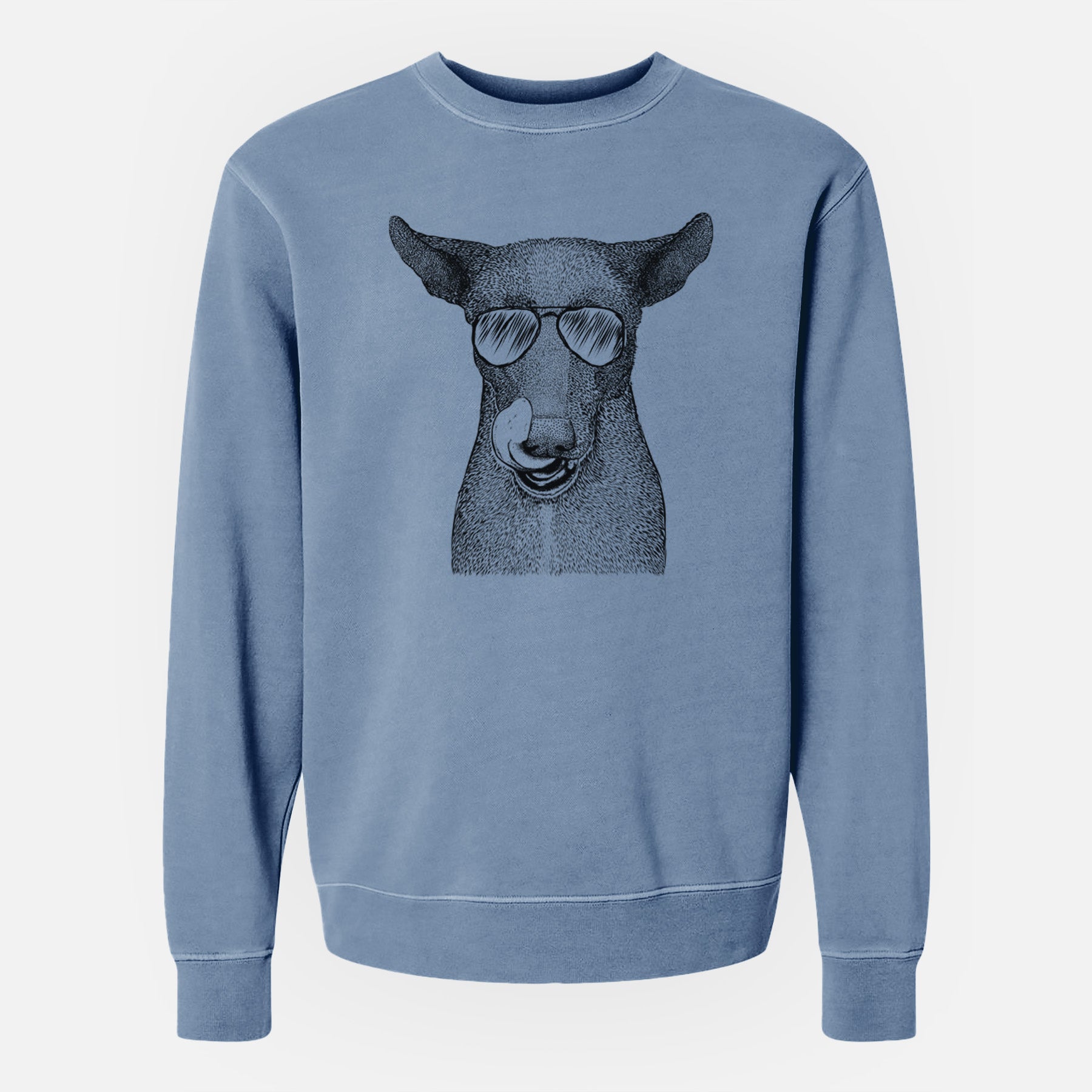 Aviator Gidget the Mexican Street Dog - Unisex Pigment Dyed Crew Sweatshirt