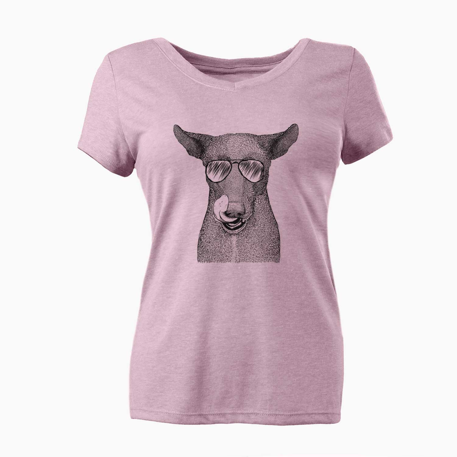 Aviator Gidget the Mexican Street Dog - Women's V-neck Shirt