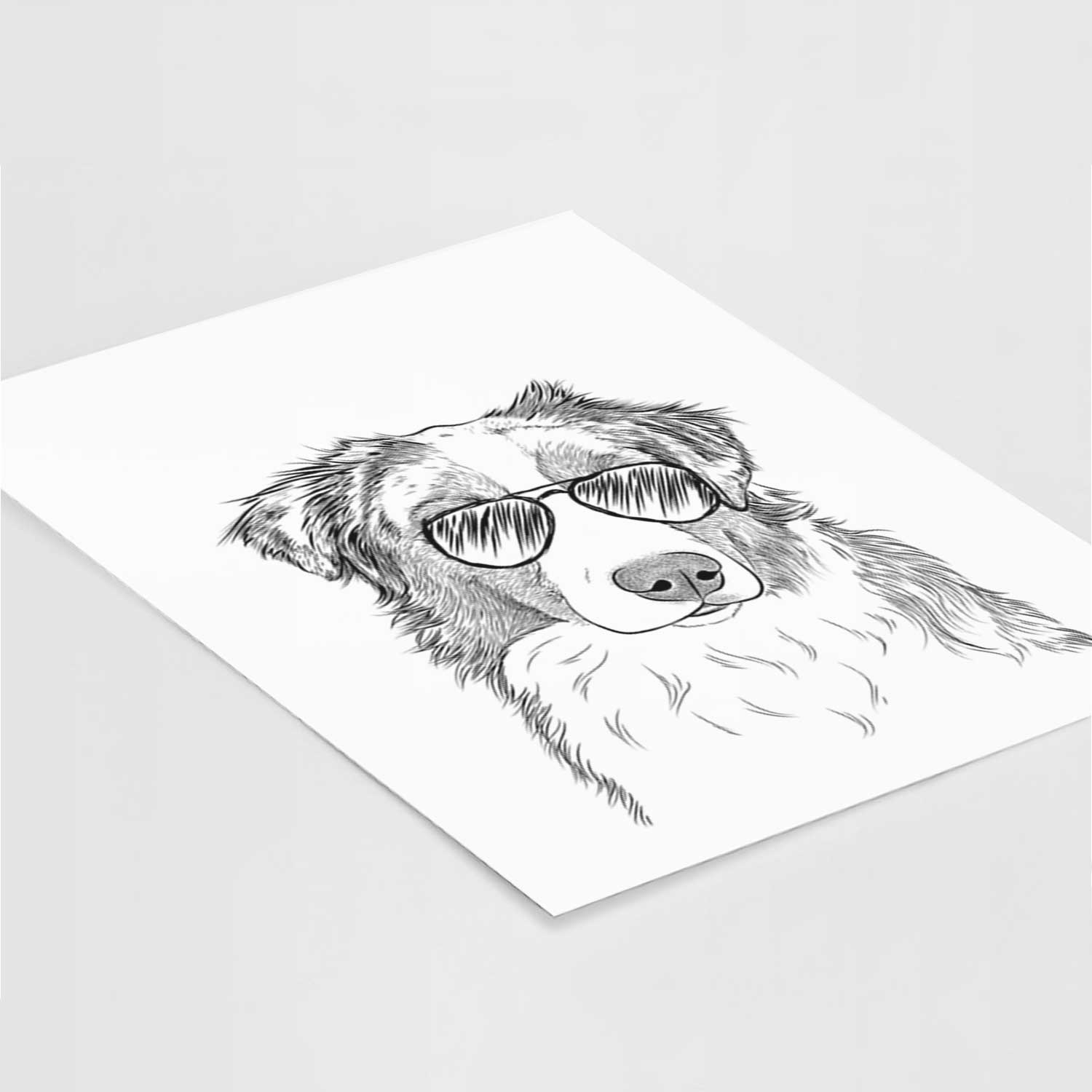 Ginger the Australian Shepherd Art Print