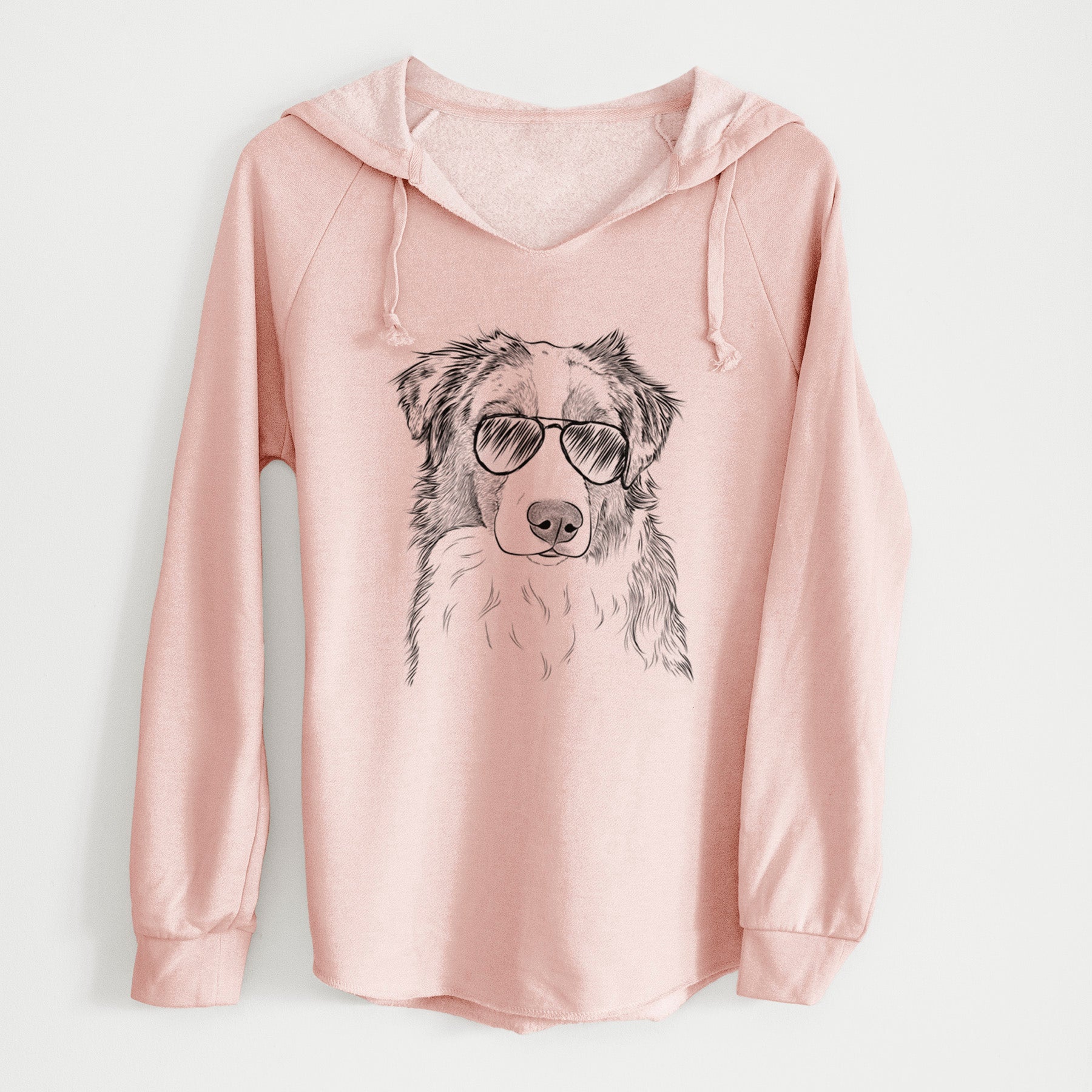 Aviator Ginger the Australian Shepherd - Cali Wave Hooded Sweatshirt