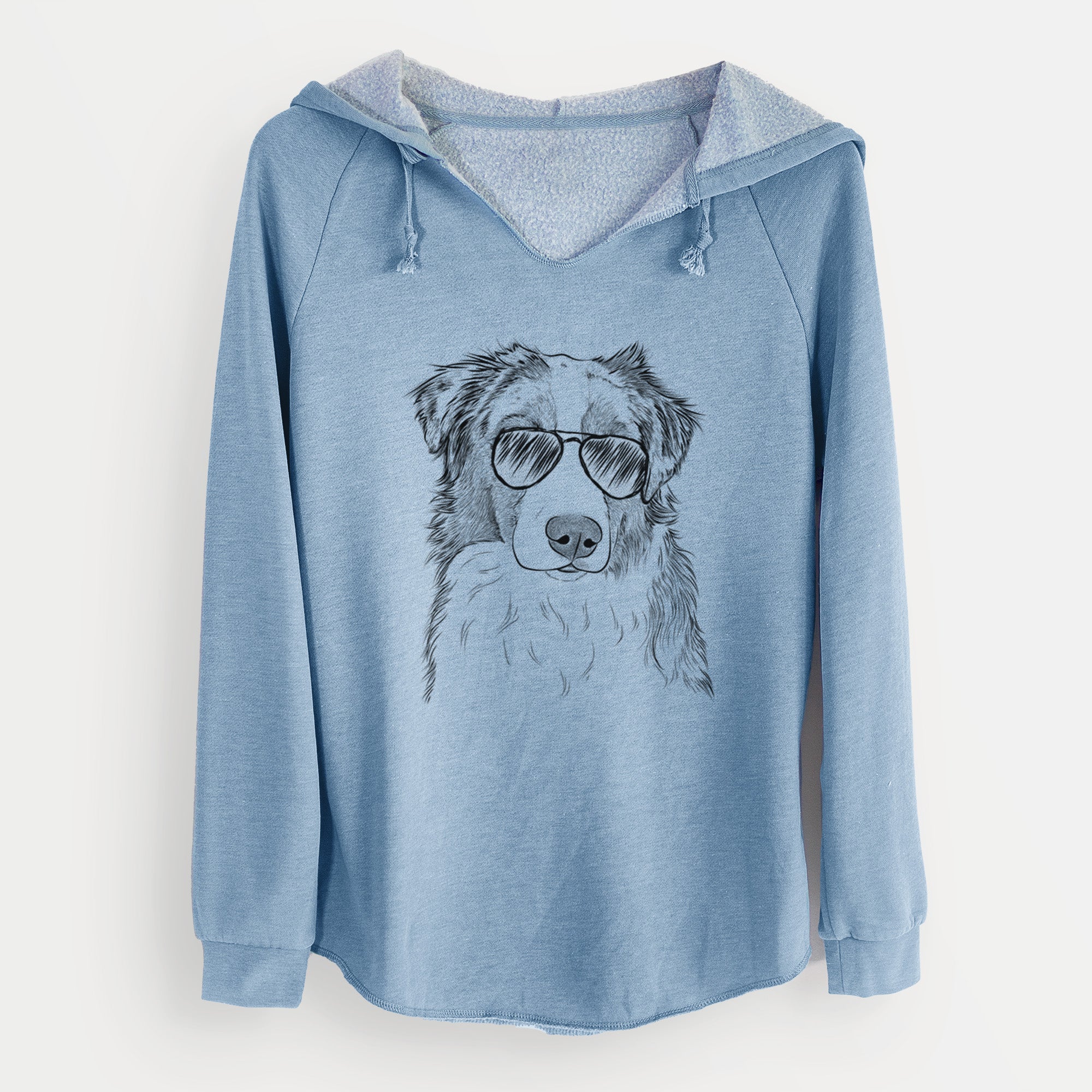 Aviator Ginger the Australian Shepherd - Cali Wave Hooded Sweatshirt