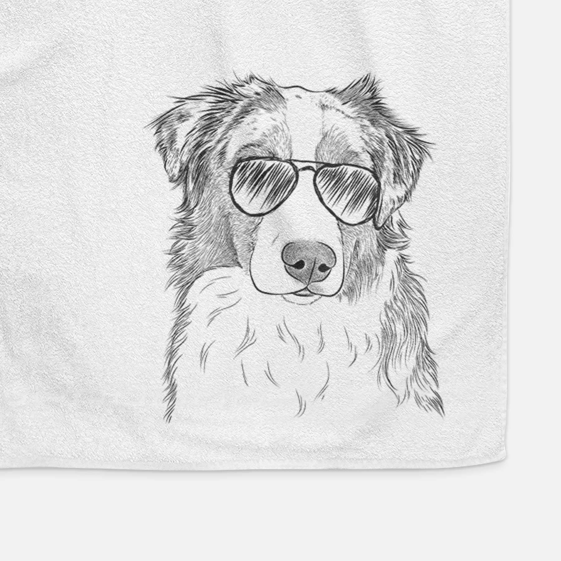 Ginger the Australian Shepherd Decorative Hand Towel