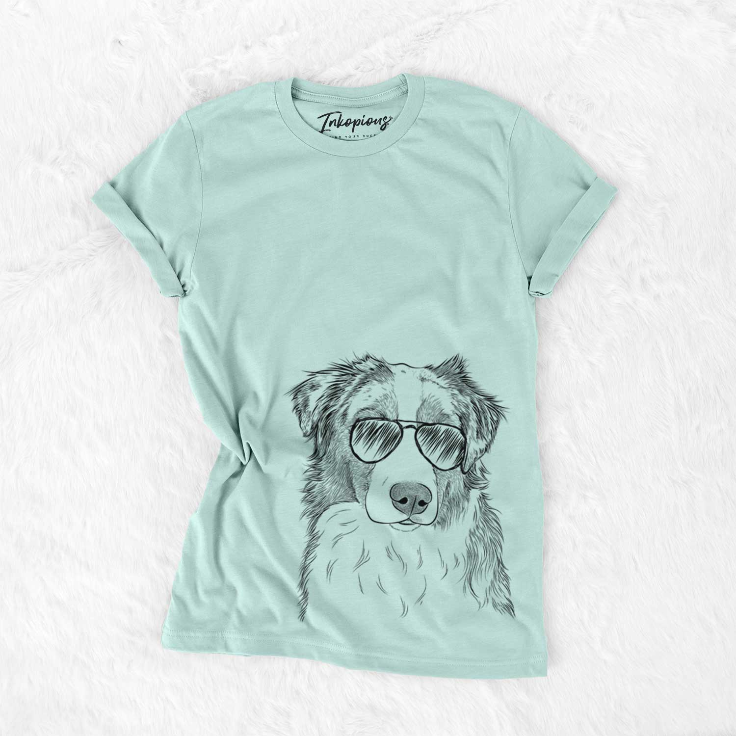 Aviator Ginger the Australian Shepherd - Unisex Crewneck