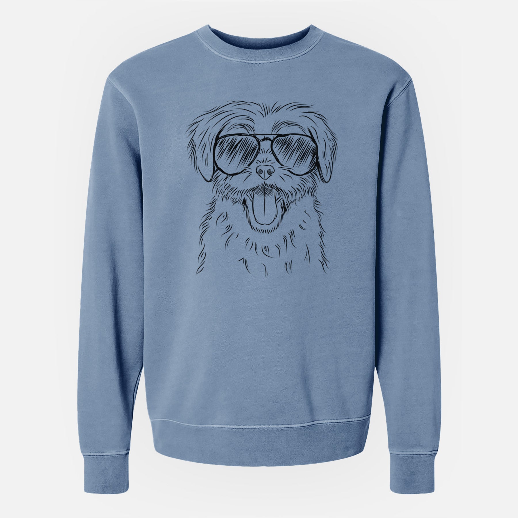 Aviator Gizmo the Maltese - Unisex Pigment Dyed Crew Sweatshirt