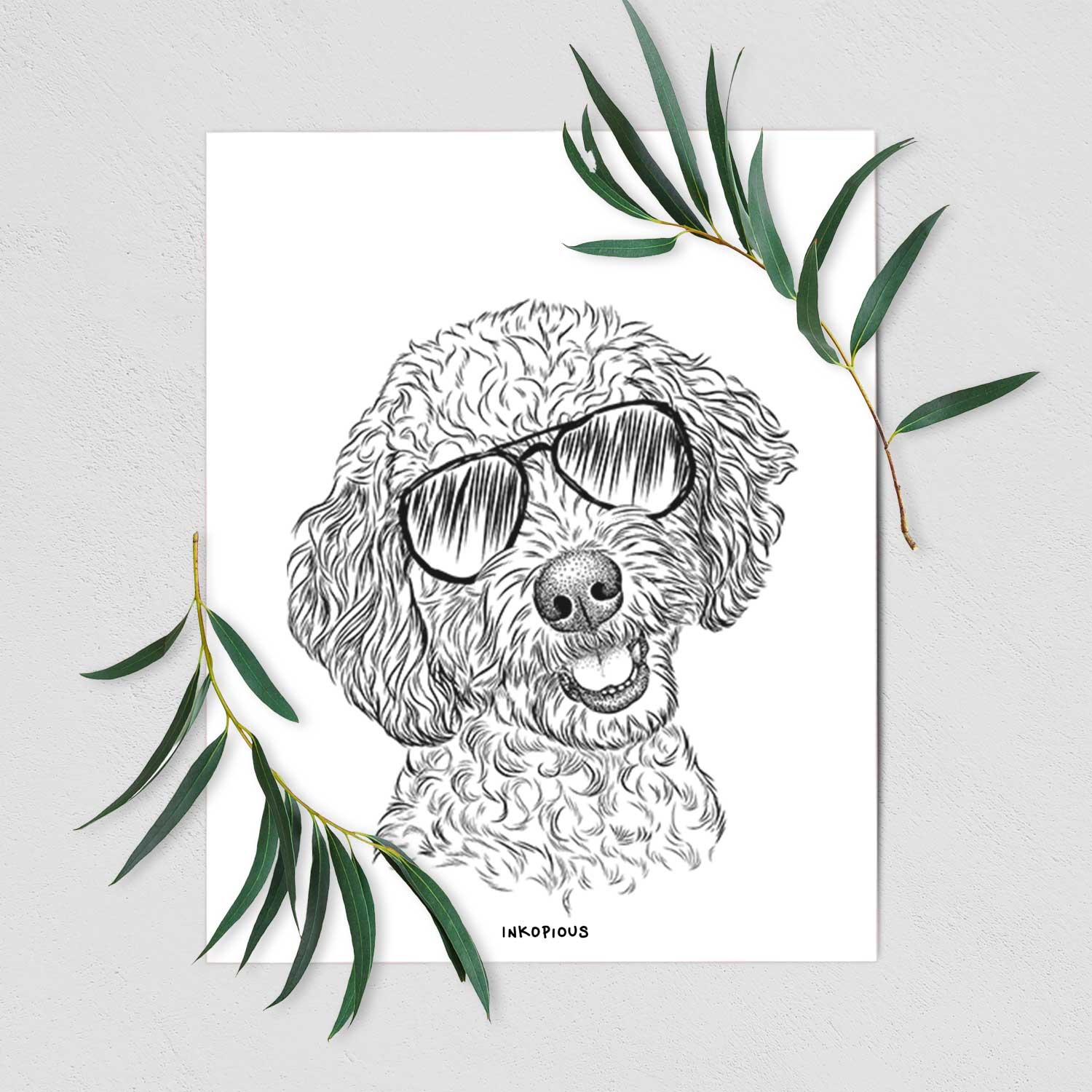 Gizmo the Goldendoodle Art Print