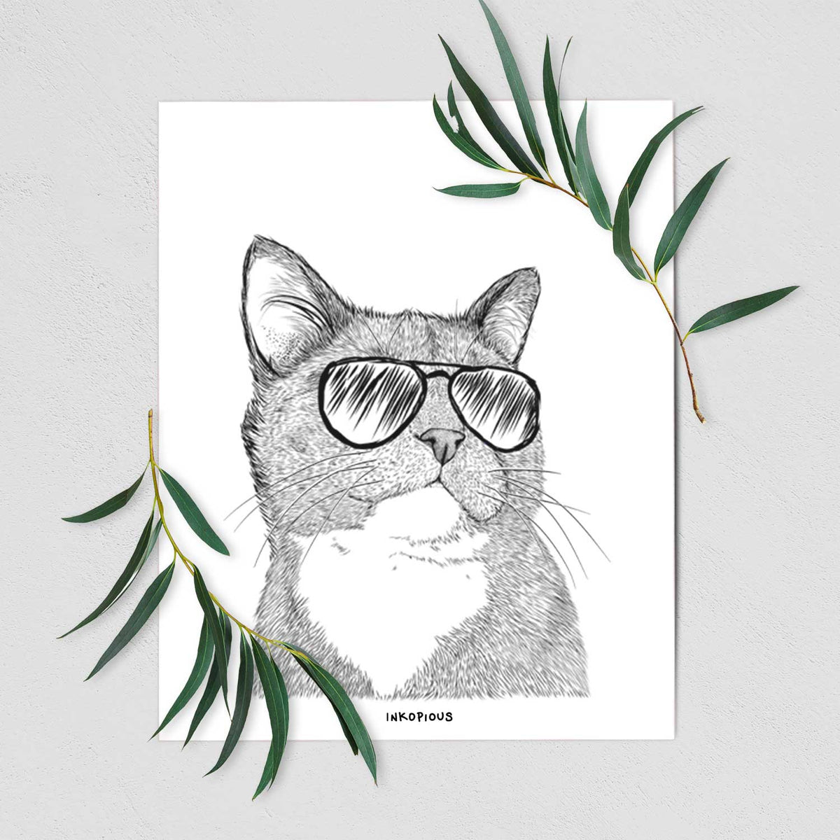 Gizmo the Cat Art Print