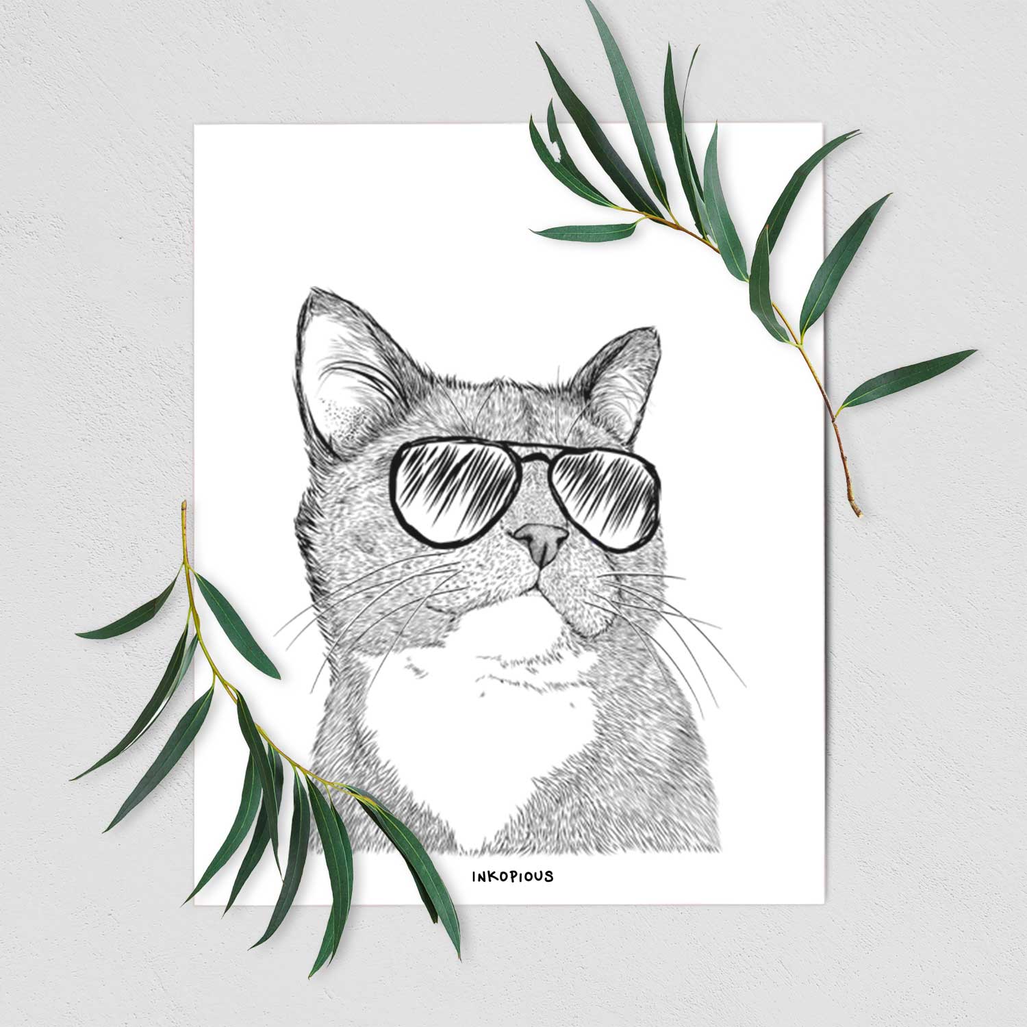 Gizmo the Cat Art Print