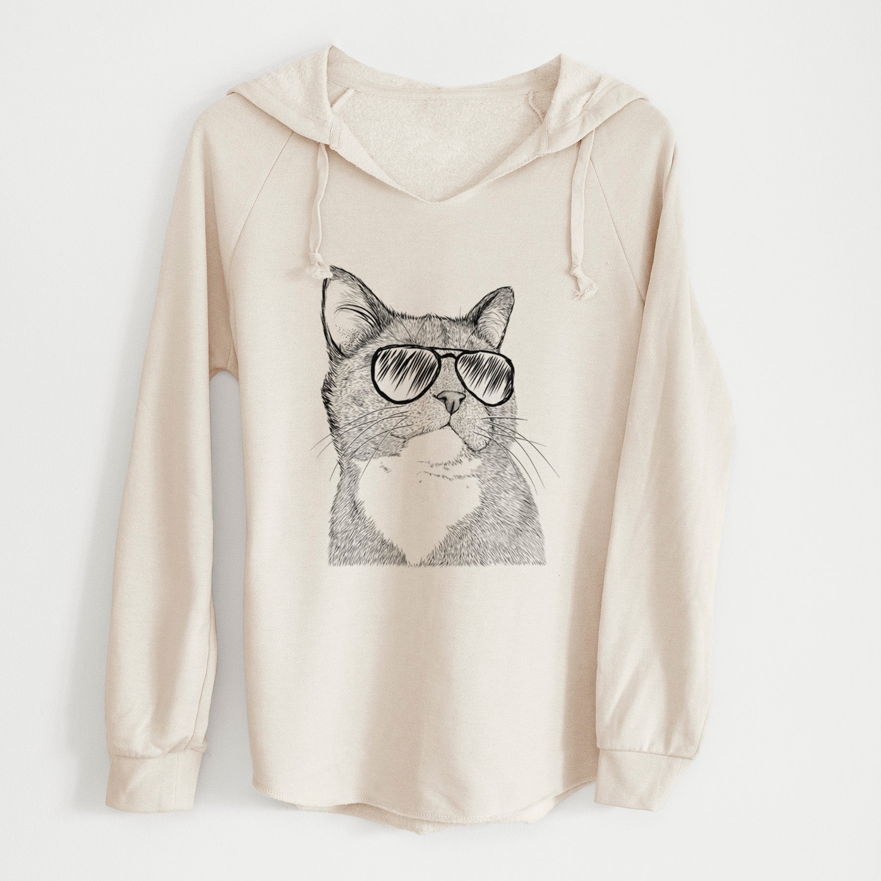 Aviator Gizmo the Grey Cat - Cali Wave Hooded Sweatshirt