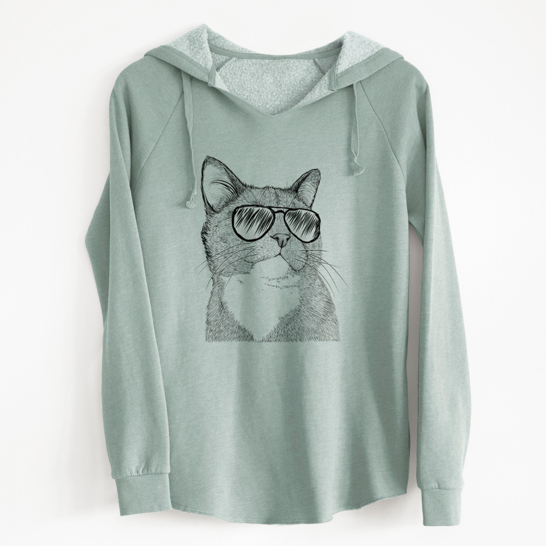 Aviator Gizmo the Grey Cat - Cali Wave Hooded Sweatshirt