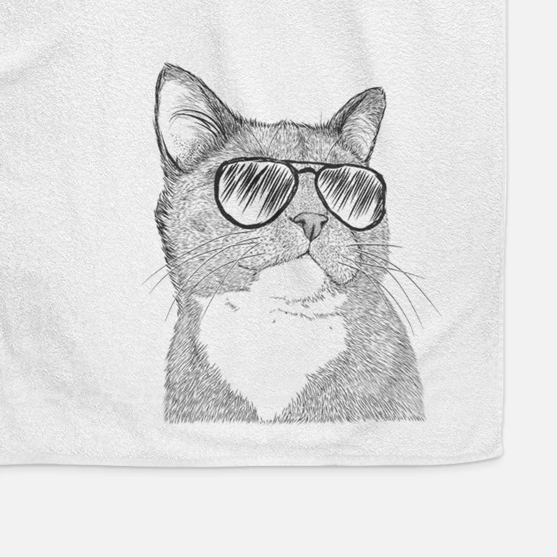 Gizmo the Grey Cat Decorative Hand Towel