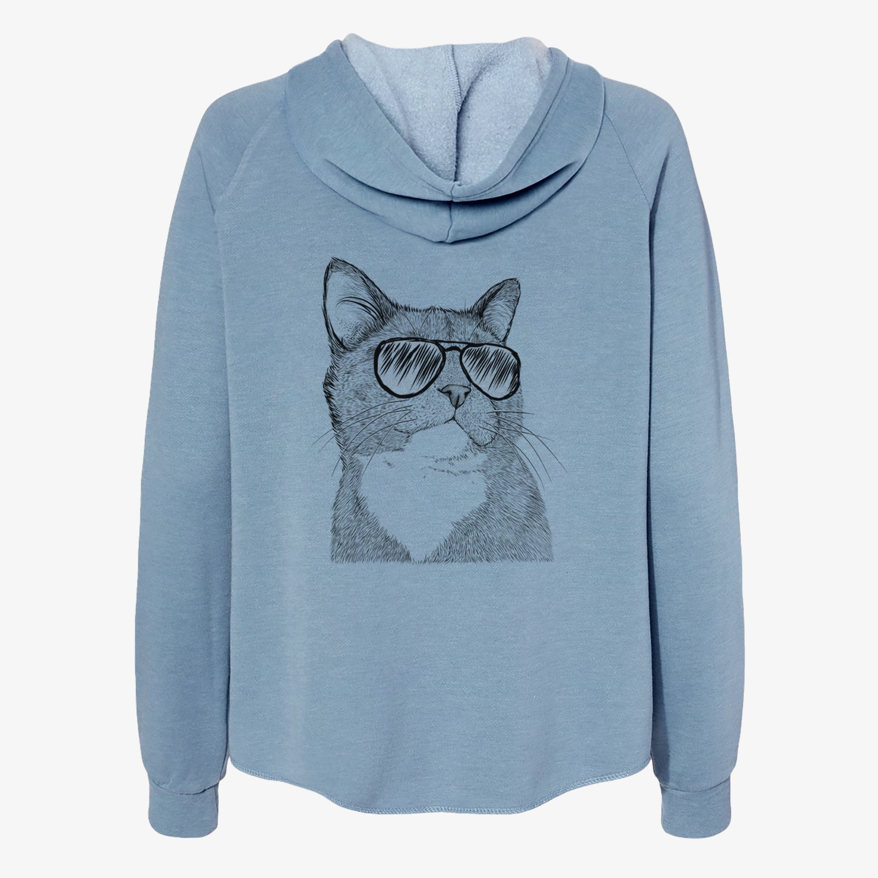 Gizmo the Grey Cat - Women's Cali Wave Zip-Up Sweatshirt