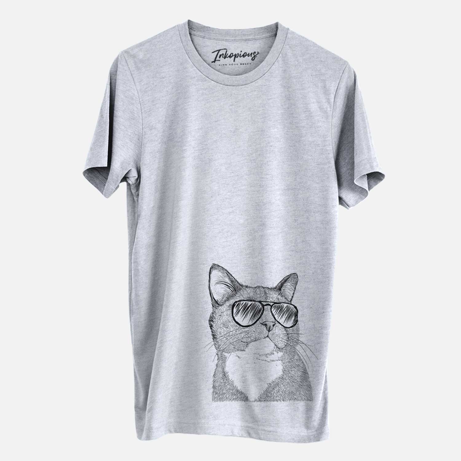 Aviator Gizmo the Grey Cat - Unisex Crewneck