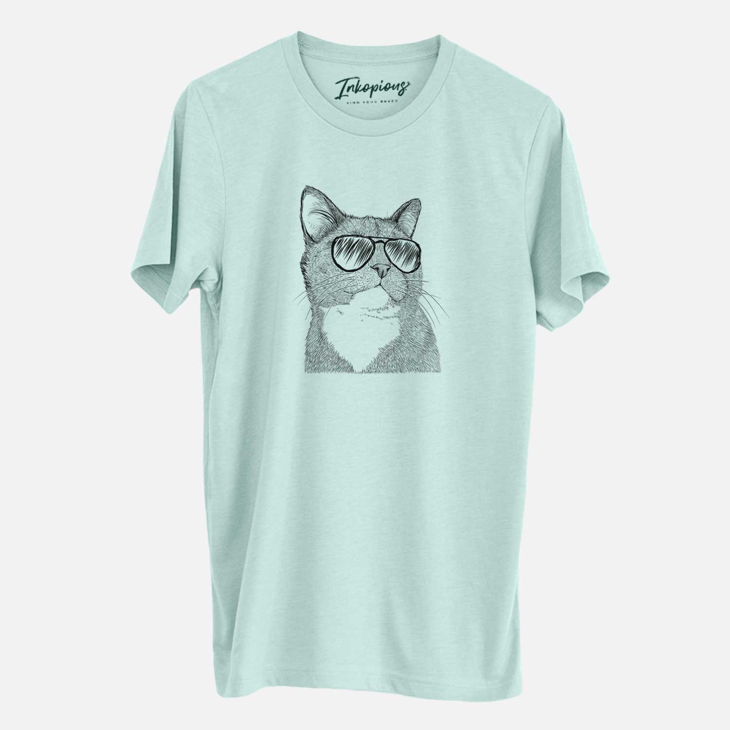 Aviator Gizmo the Grey Cat - Unisex Crewneck