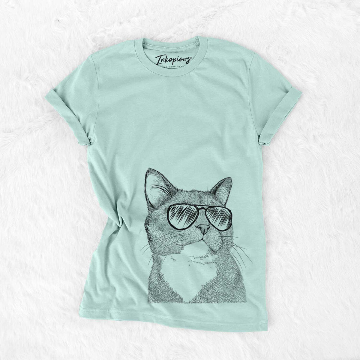 Aviator Gizmo the Grey Cat - Unisex Crewneck