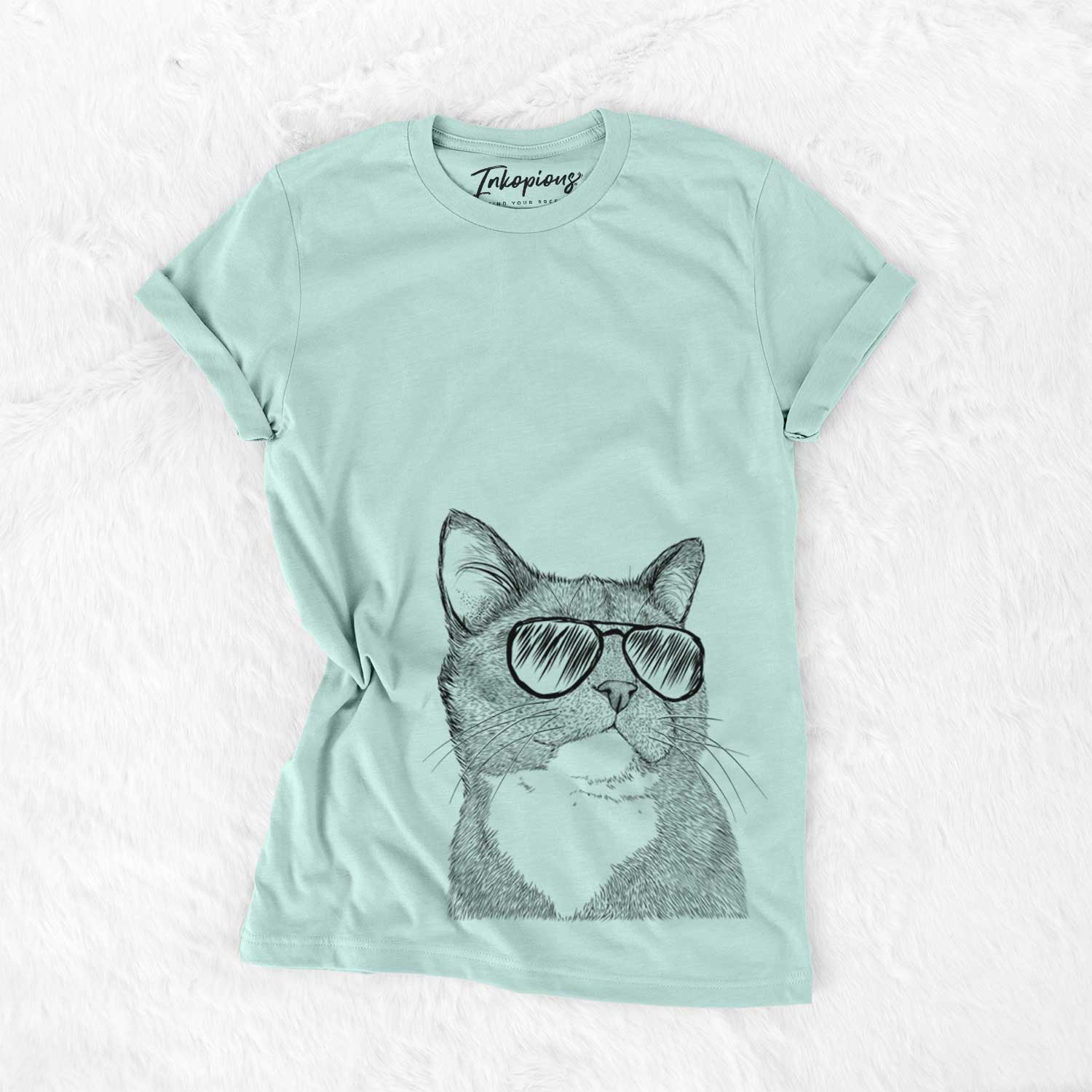 Aviator Gizmo the Grey Cat - Unisex Crewneck