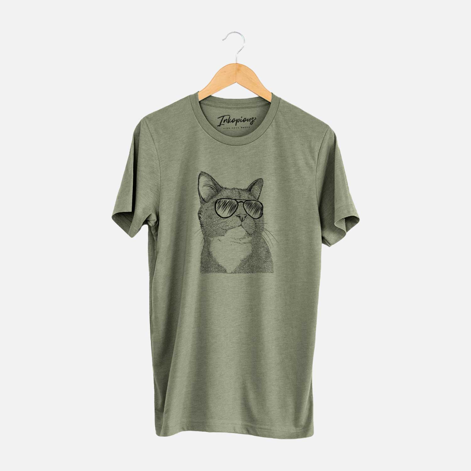 Aviator Gizmo the Grey Cat - Unisex Crewneck