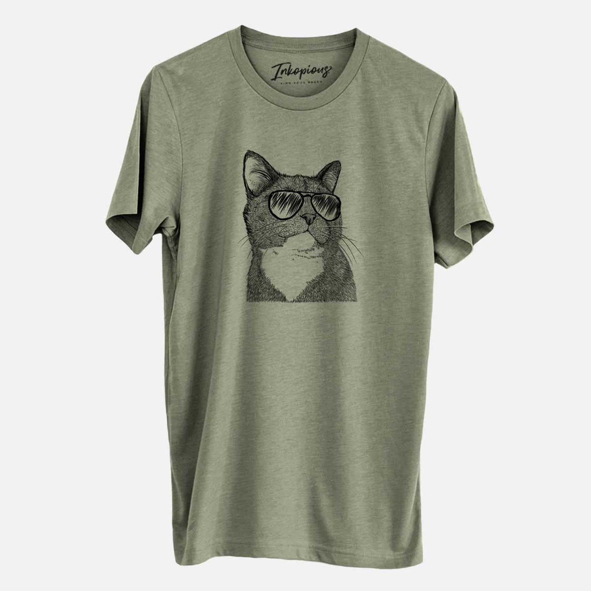 Aviator Gizmo the Grey Cat - Unisex Crewneck