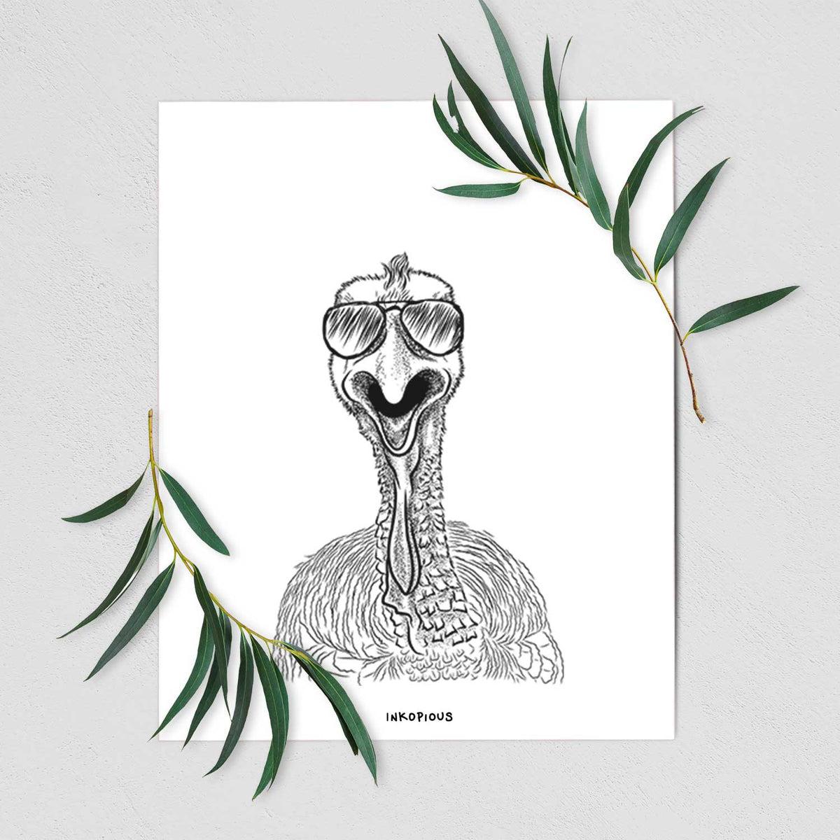 Gobble the Turkey Art Print