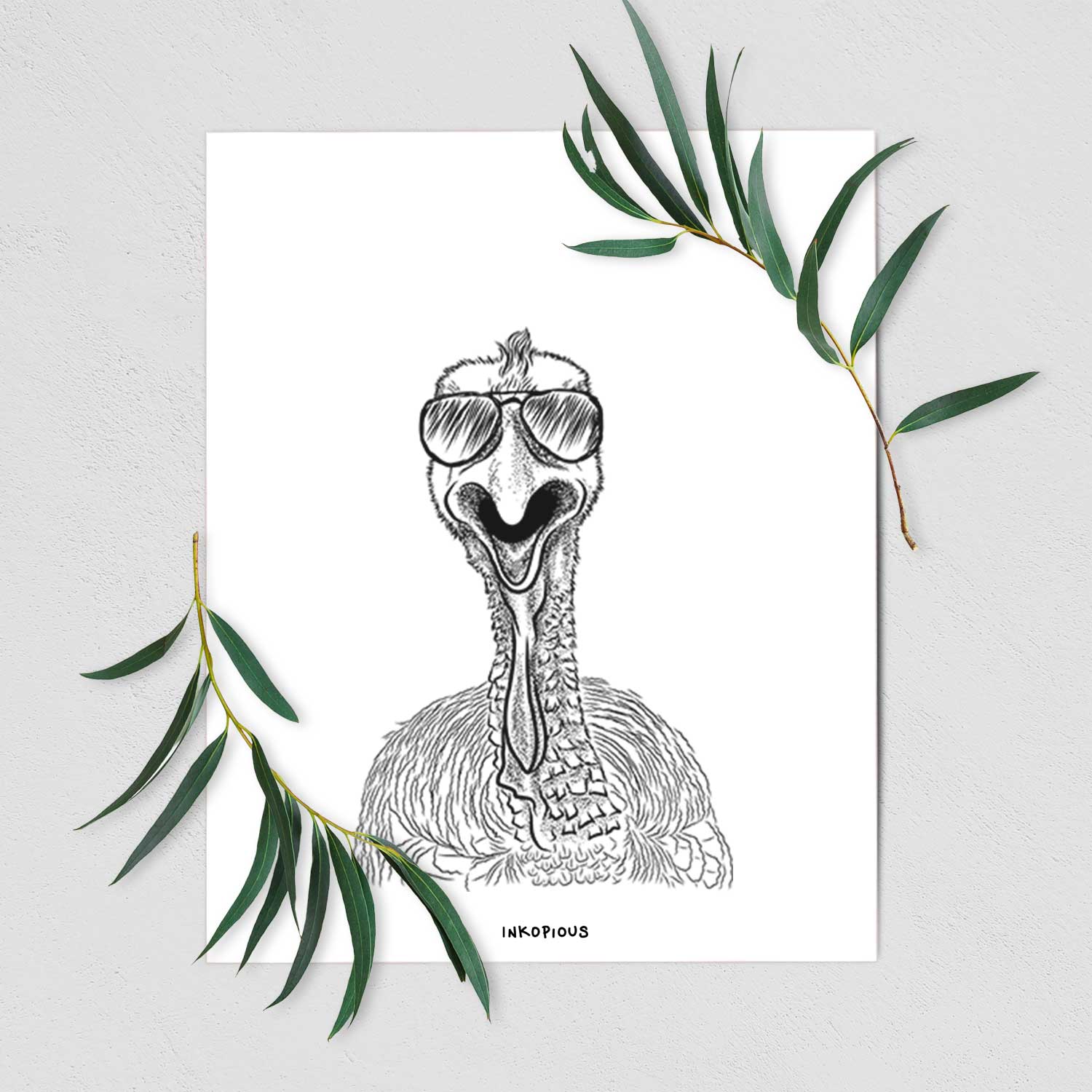 Gobble the Turkey Art Print