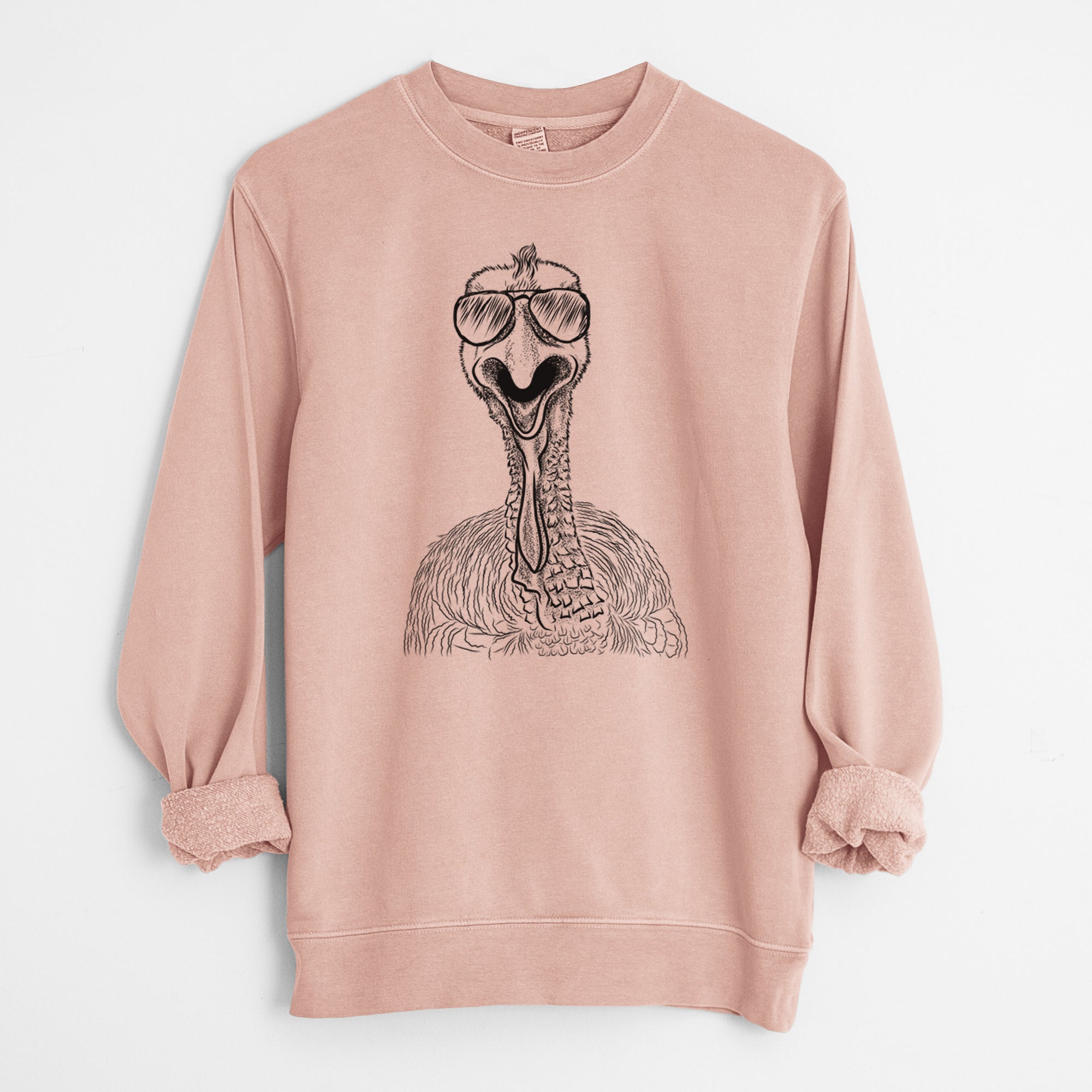 Aviator Gobble the Turkey - Unisex Pigment Dyed Crew Sweatshirt