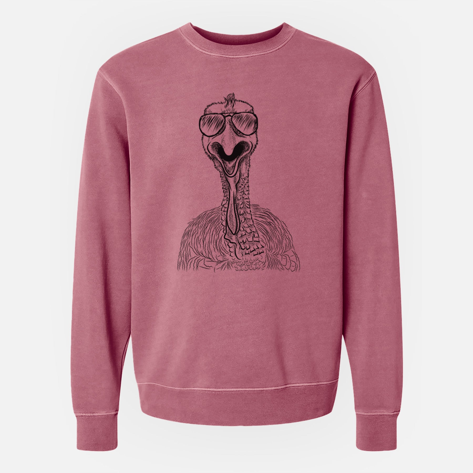 Aviator Gobble the Turkey - Unisex Pigment Dyed Crew Sweatshirt