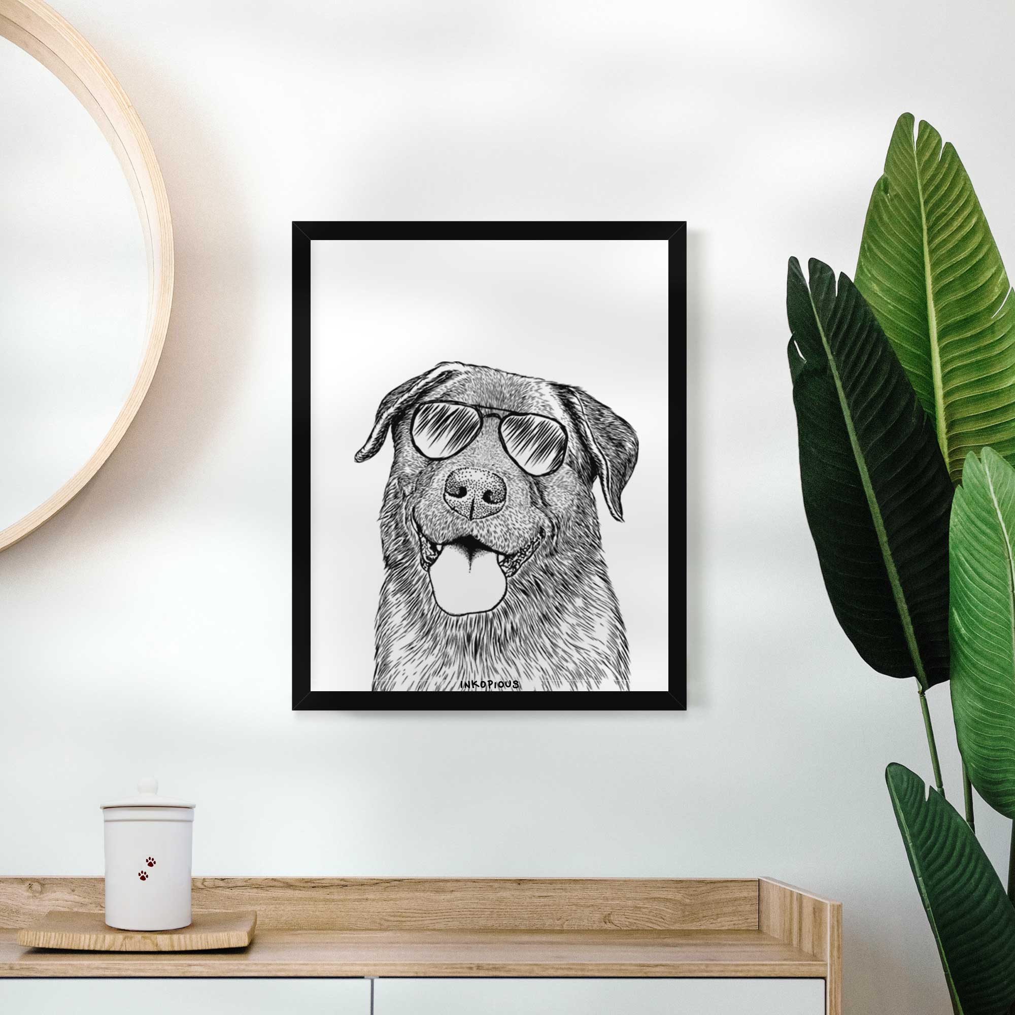 Gonzo the Chocolate Lab Art Print